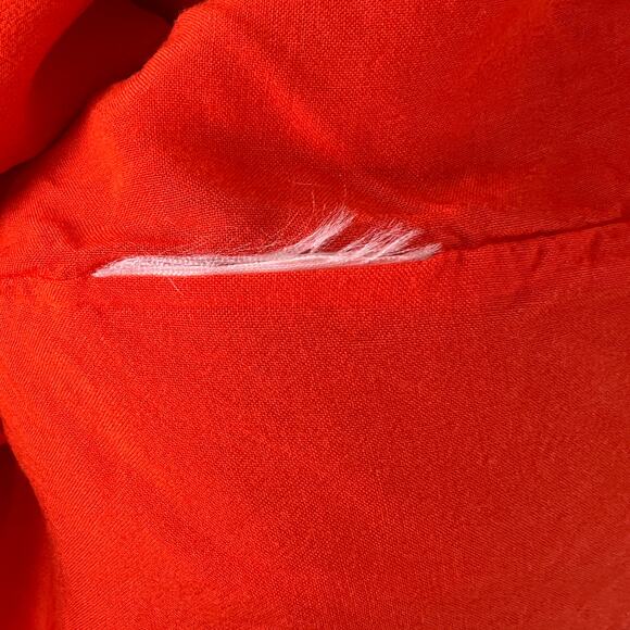 & Other Stories Orange Red Halter Midi Dress Cold Off-Shoulder Pullover Size 8 - Picture 8 of 11